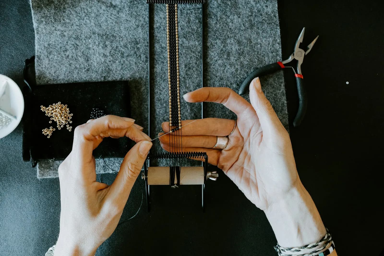 Artisan working on a piece of jewellery